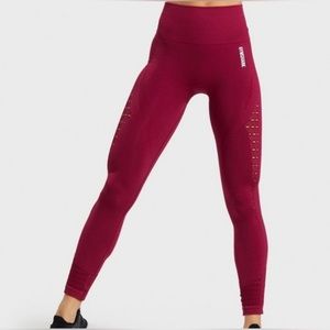 Gymshark Energy+ Seamless Leggings - Beet (medium)